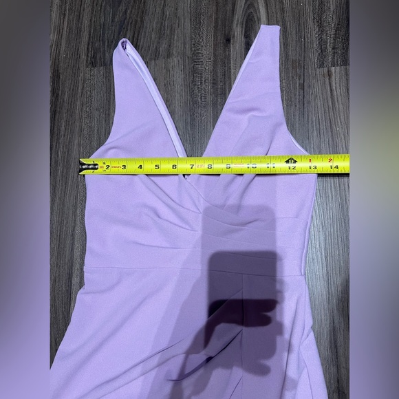 Solid Split Thigh Bridesmaid Dress - Picture 5 of 7